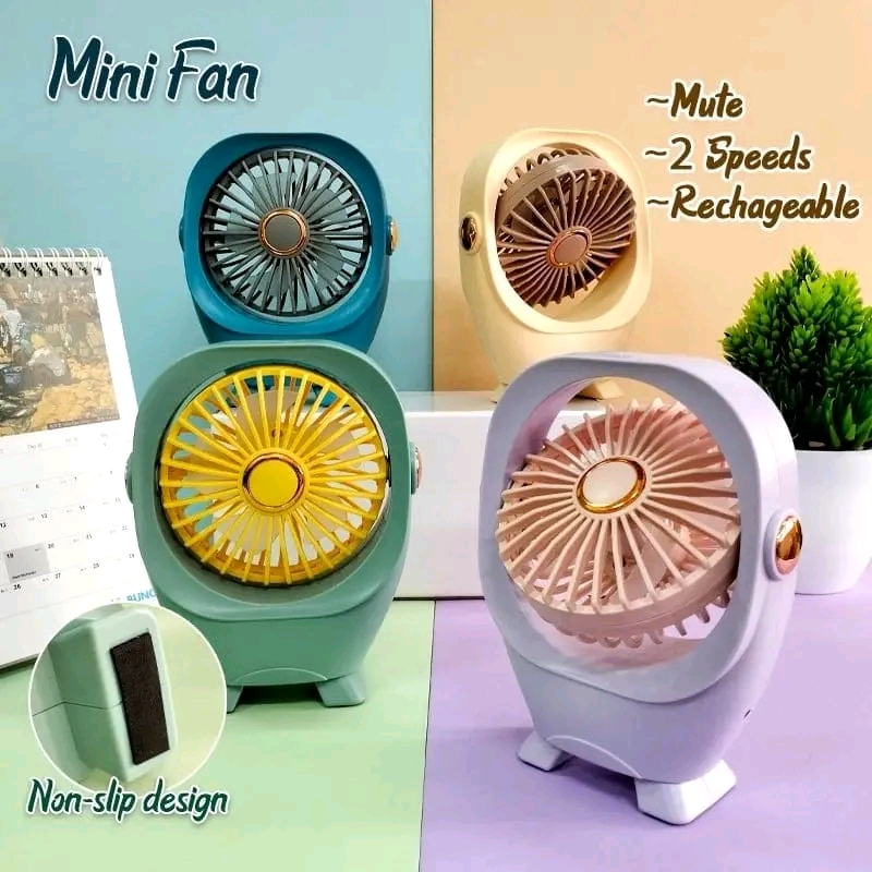 مروحة مكتب شحن Mini Fan  مروحة USB صغيرة محمولة . المروحة سرعتين