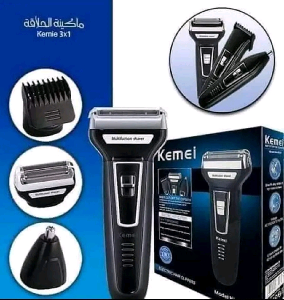 ماكينة حلاقة Kemei 3 ×1 الأكثر مبيعاً وانتشارا حول العالم للشعر ودقن والانف والتنعيم 🚀