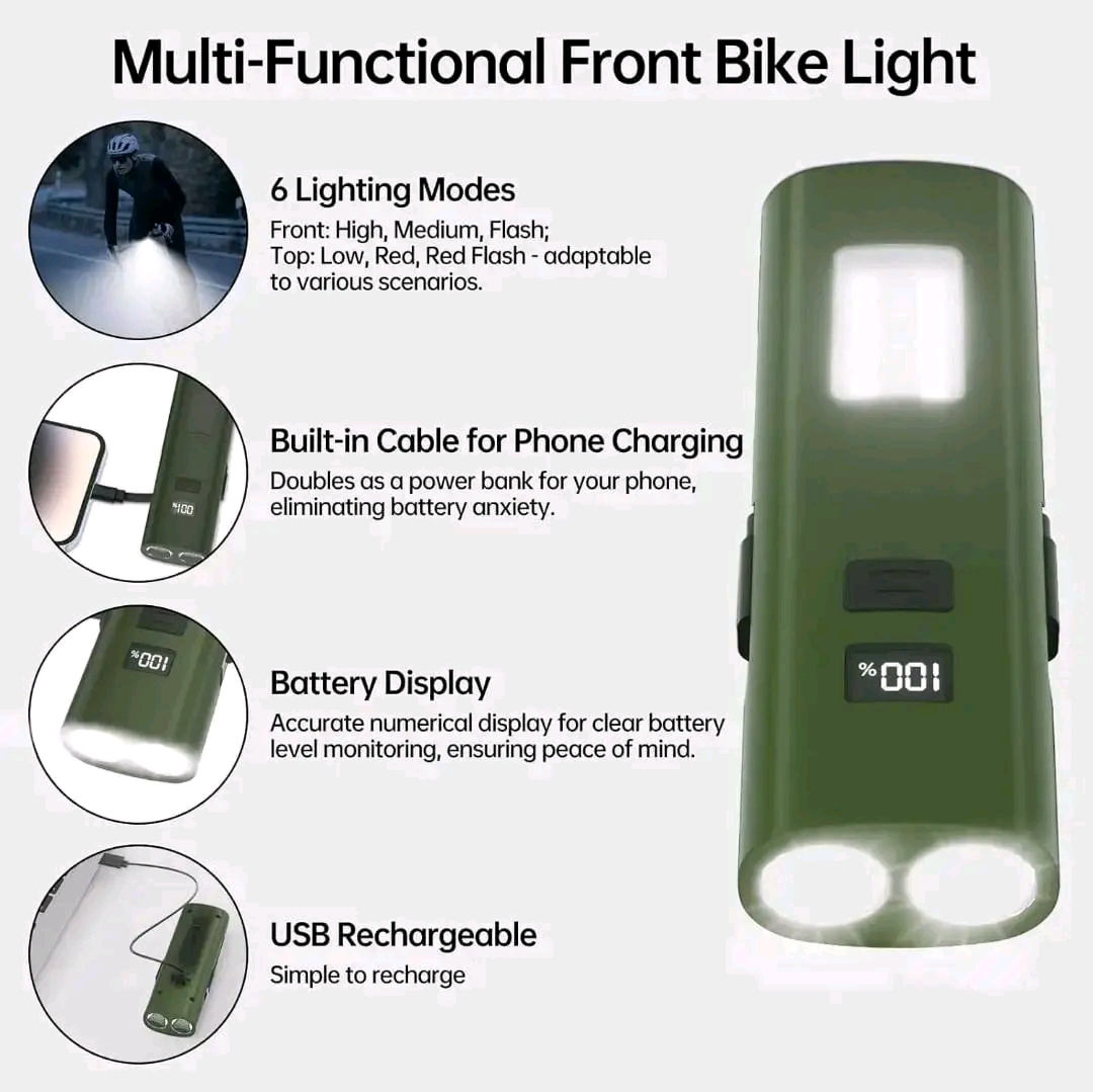 كشاف Z-818 وباور بنك قوي  امكانيه التثبيت للدراجات 🚴🚴